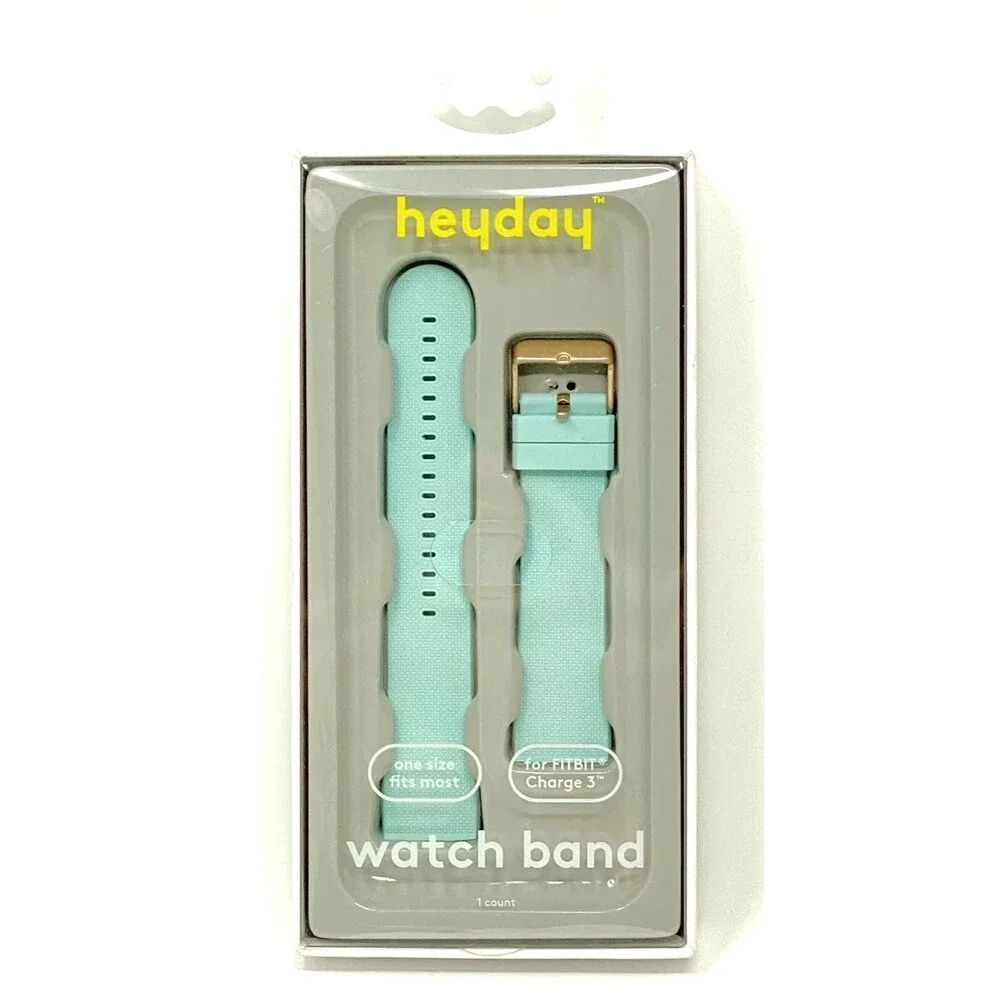 Mint Green Heyday for Fitbit Charge 3 Breathable Soft Silicone Watch Band Strap